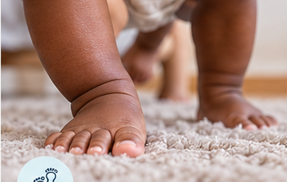Toddler feet during early movement and development